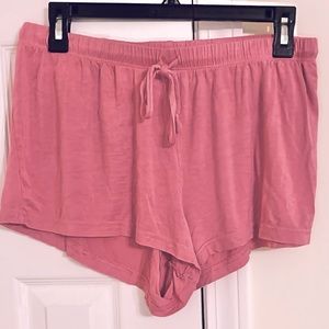 Women’s Super Short Drawstring Pink-Mauve Shorts: Medium